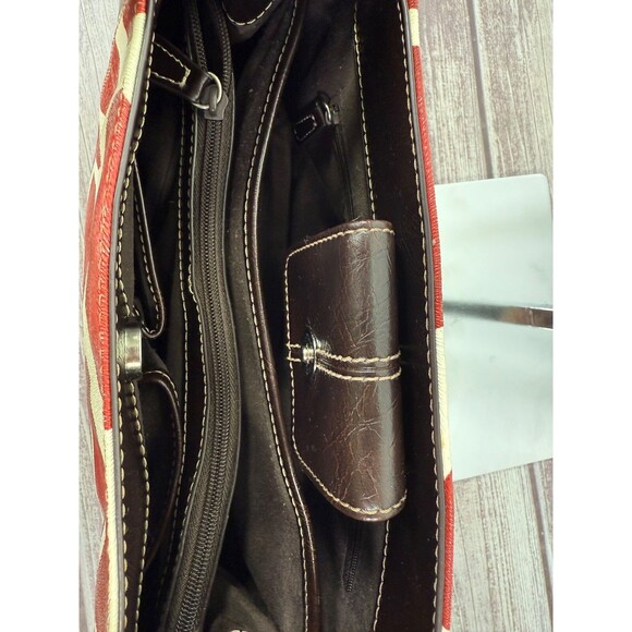 Nine & Co. Red and Brown Giraffe Print Shoulder Bag - Picture 13 of 16